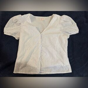 White Button-Up Blouse